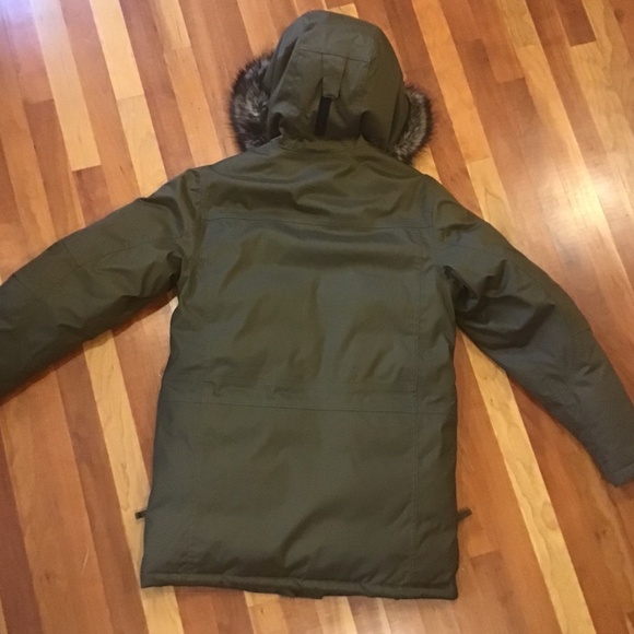 NWOT Eddie Bauer Down Parka Weatheredge EB550 Olive Green Brown Small NEW - Picture 10 of 15